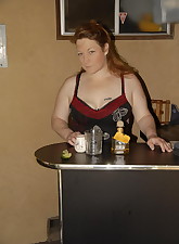 This big mama gets fisted on her terrace